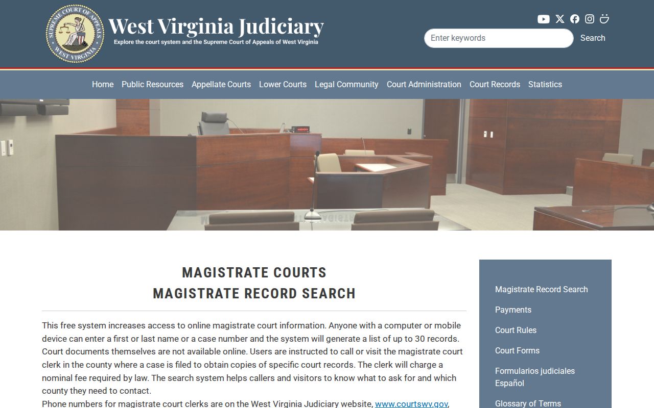 Randolph County criminal docket magistrate search instructions