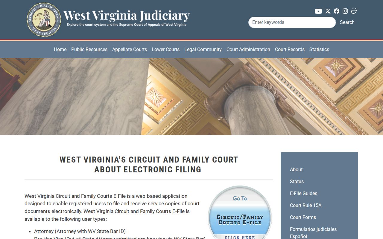 Randolph County court records and the CourtPLUS filing boundary