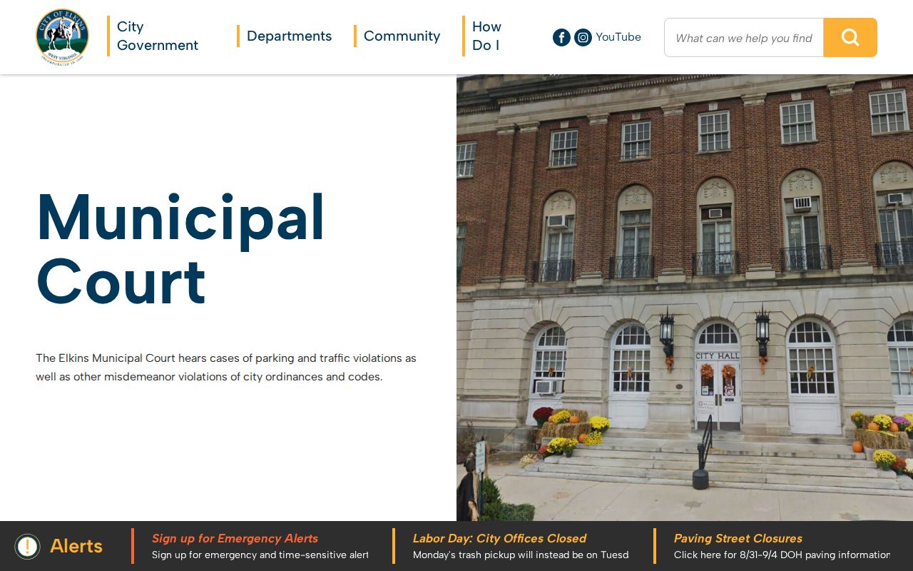 Randolph County Elkins court records official Municipal Court information