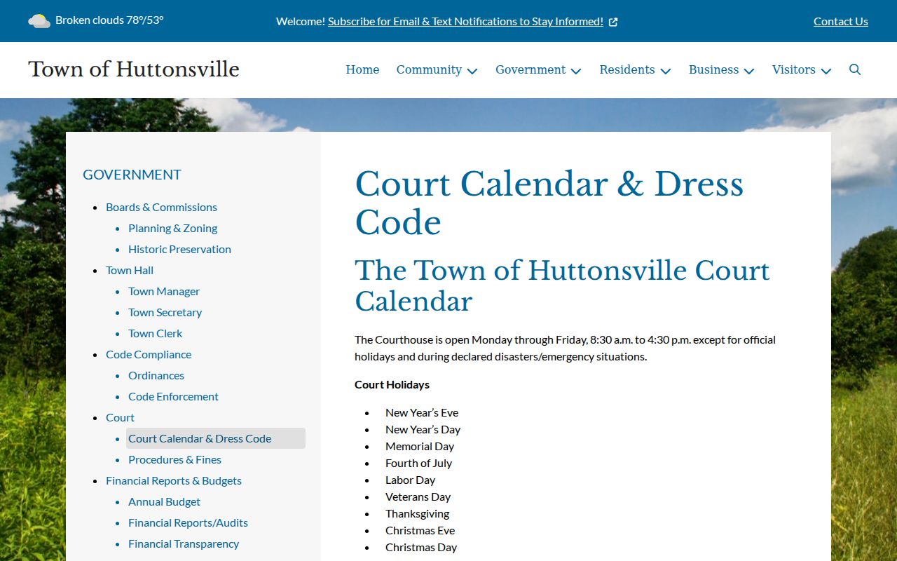 Huttonsville court records calendar and courthouse hours