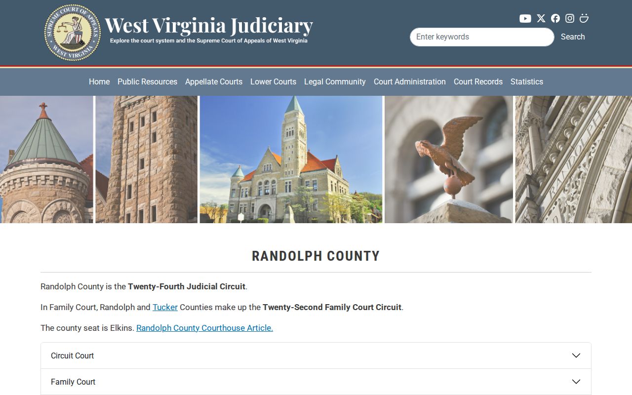 Randolph County court docket court and clerk directory